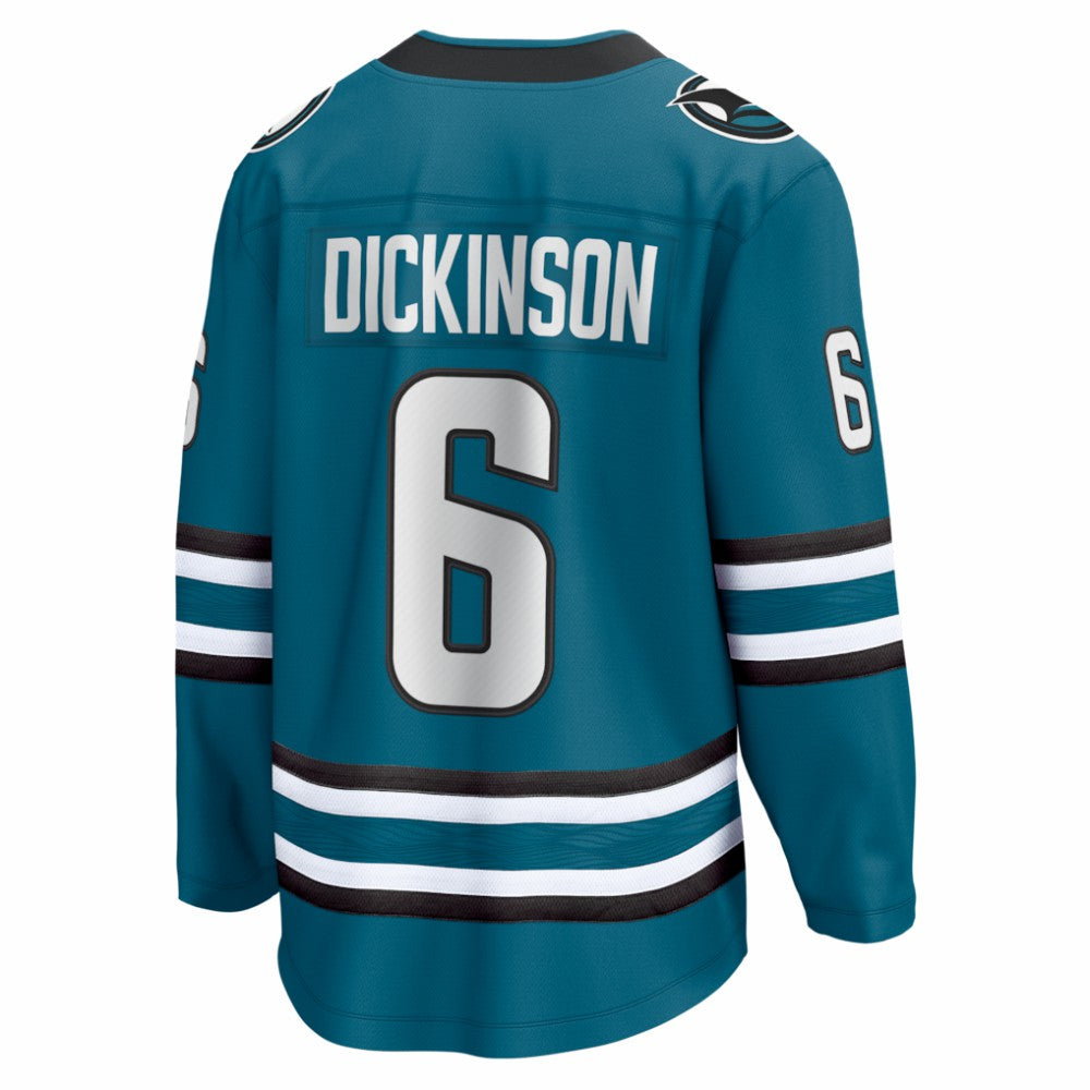 NHL Sam Dickinson San Jose Sharks Fanatics Home Breakaway Jersey