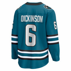 NHL Sam Dickinson San Jose Sharks Fanatics Home Breakaway Jersey
