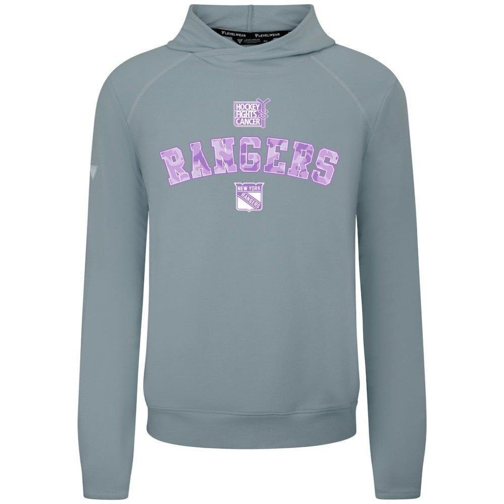 NHL New York Rangers Levelwear Hockey Fights Cancer Mandate Tri-Blend Hoodie