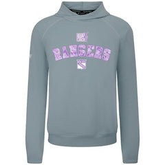 NHL New York Rangers Levelwear Hockey Fights Cancer Mandate Tri-Blend Hoodie