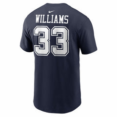 Javonte Williams  Name & Number T-Shirt - Dallas Cowboys T-shirts