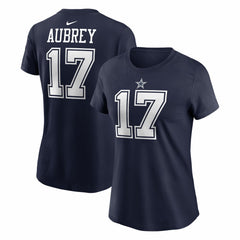Brandon Aubrey  Women's Player Name & Number T-Shirt - Dallas Cowboys T-shirts
