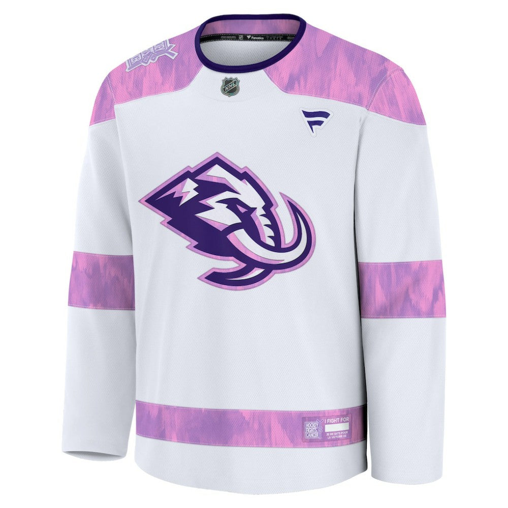 NHL Utah Mammoth Fanatics Hockey Fights Cancer Survivor Practice Jersey