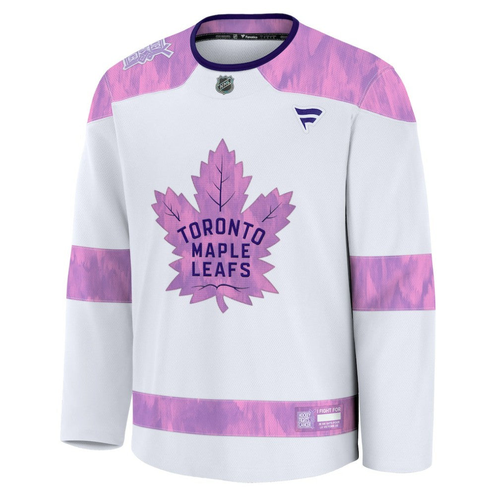 NHL Toronto Maple Leafs Fanatics Hockey Fights Cancer Survivor Practice Jersey