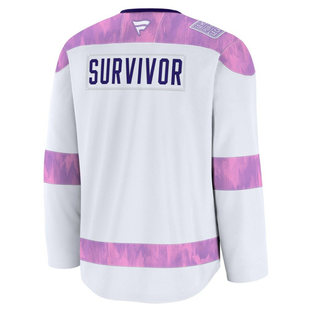 NHL New Jersey Devils Fanatics Hockey Fights Cancer Survivor Practice Jersey