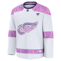 NHL Detroit Red Wings Fanatics Hockey Fights Cancer Survivor Practice Jersey