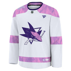 NHL San Jose Sharks Fanatics Hockey Fights Cancer Survivor Practice Jersey