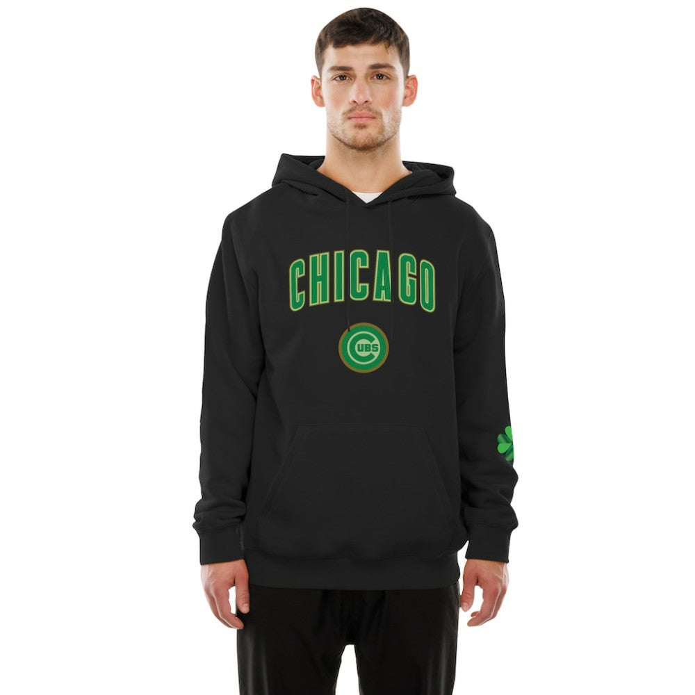 Black Chicago Cubs New Era 2026 St. Patrick's Day Fleece Hoodie