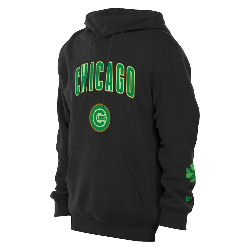 Black Chicago Cubs New Era 2026 St. Patrick's Day Fleece Hoodie