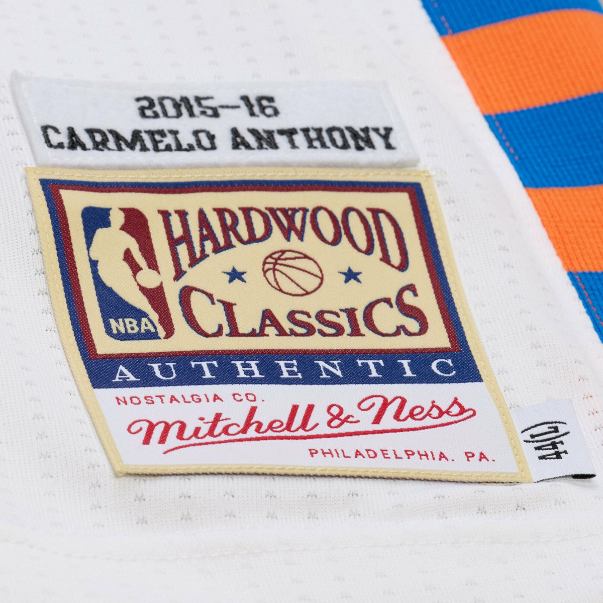 Mitchell & Ness Carmelo Anthony New York Knicks 2015-16 Hardwood Classics Authentic Jersey