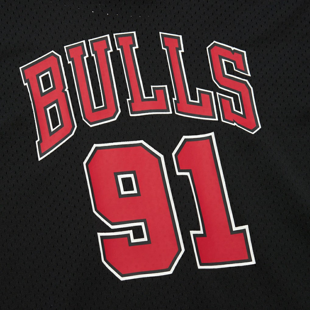 Mitchell & Ness Dennis Rodman Chicago Bulls Mesh Name & Number Short Sleeve Hoodie sale