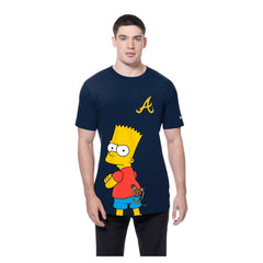Navy Atlanta Braves New Era MLB x Simpsons Local T-Shirt