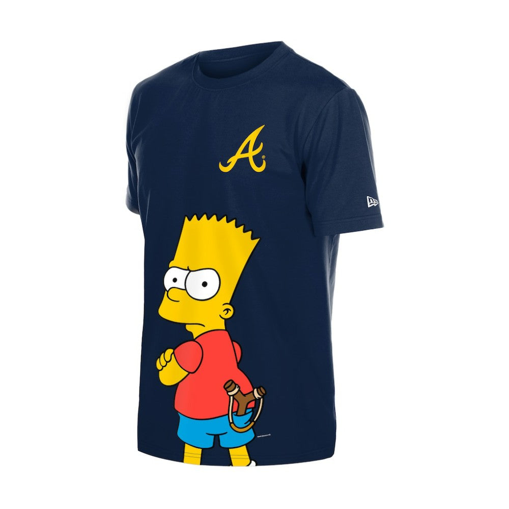 Navy Atlanta Braves New Era MLB x Simpsons Local T-Shirt