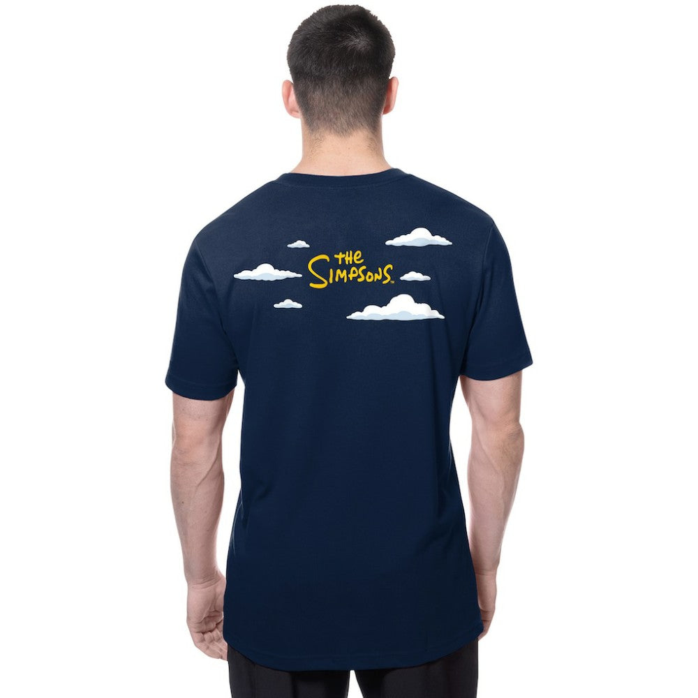 Navy Houston Astros New Era MLB x Simpsons 2026 Collab Clouds T-Shirt