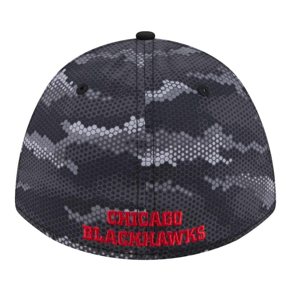 NHL Chicago Blackhawks New Era Zero Dark 39THIRTY Flex Hat