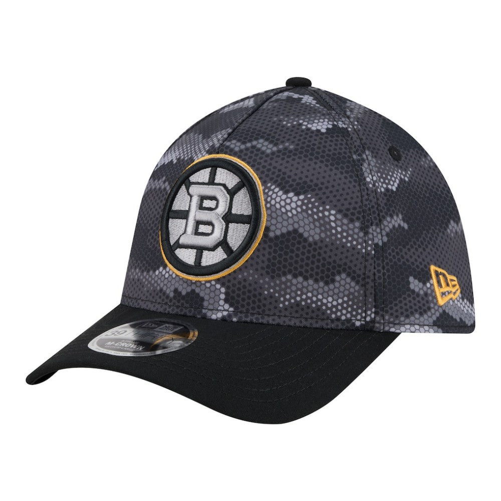 NHL Boston Bruins New Era Zero Dark 39THIRTY Flex Hat