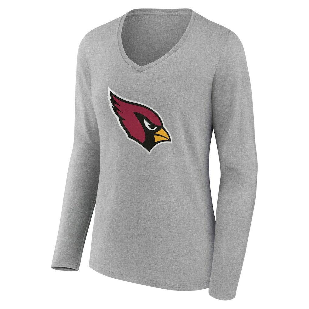 Women's Team Authentic Personalized Name & Number Long Sleeve V-Neck T-Shirt - Arizona Cardinals T-shirts