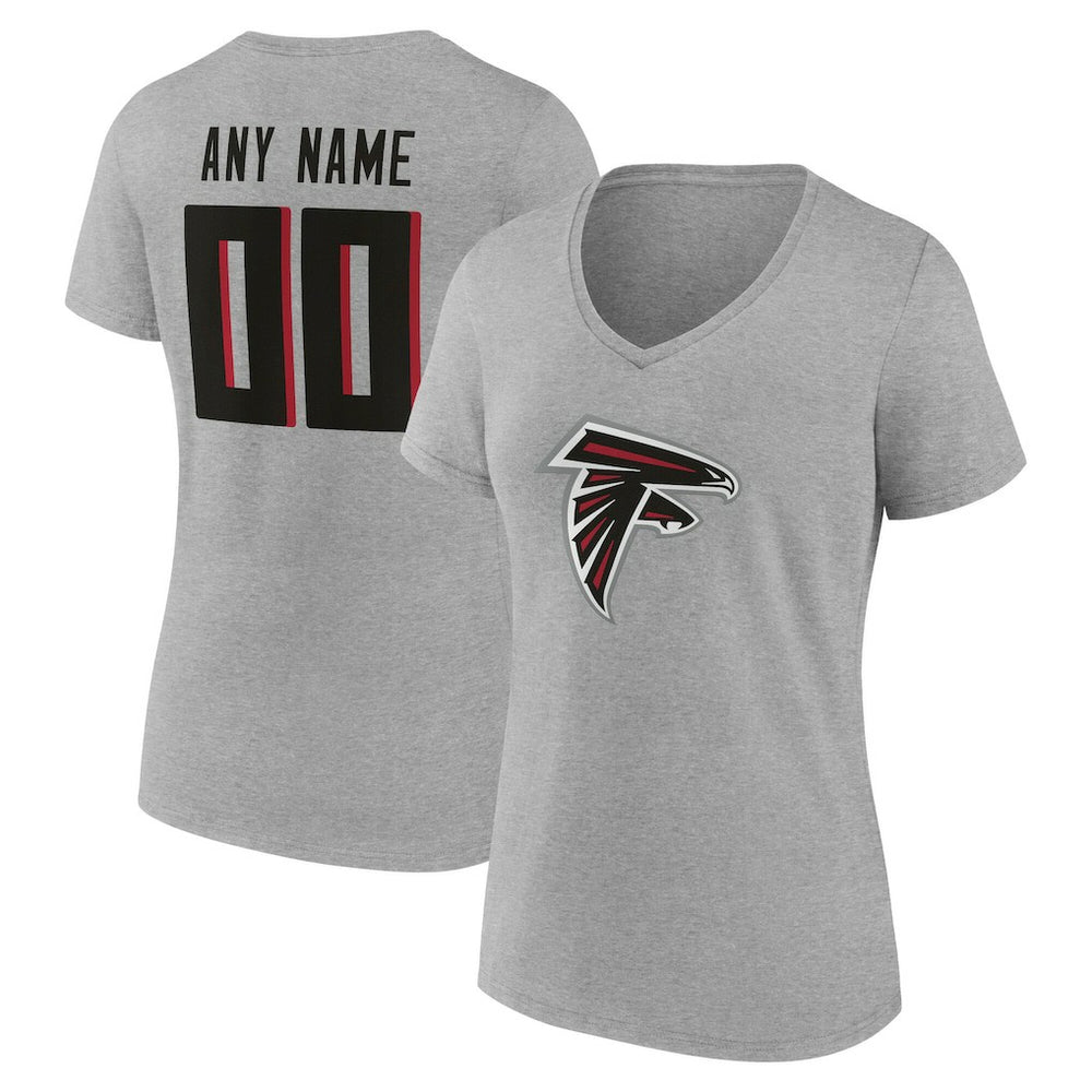 Women's Team Authentic Personalized Name & Number V-Neck T-Shirt - Atlanta Falcons T-shirts