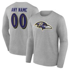 Team Authentic Personalized Name & Number Long Sleeve T-Shirt - Baltimore Ravens T-shirts