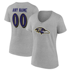 Women's Team Authentic Personalized Name & Number V-Neck T-Shirt - Baltimore Ravens T-shirts