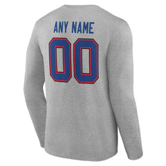 Team Authentic Personalized Name & Number Long Sleeve T-Shirt - Buffalo Bills T-shirts