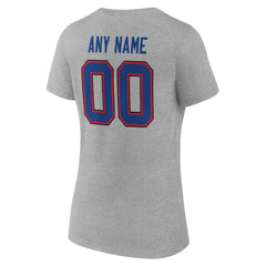 Women's Team Authentic Personalized Name & Number V-Neck T-Shirt - Buffalo Bills T-shirts