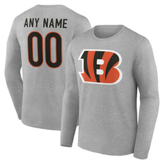Team Authentic Personalized Name & Number Long Sleeve T-Shirt - Cincinnati Bengals T-shirts