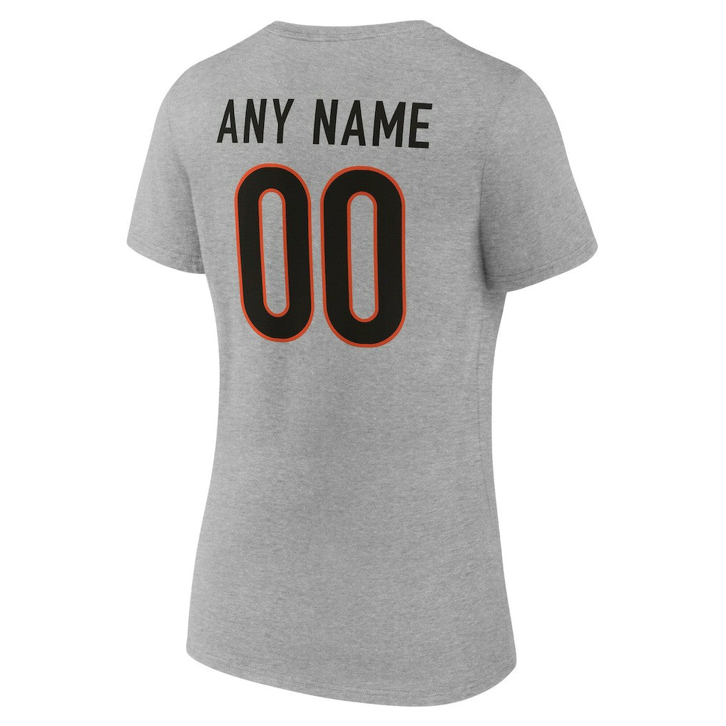 Women's Team Authentic Personalized Name & Number V-Neck T-Shirt - Cincinnati Bengals T-shirts