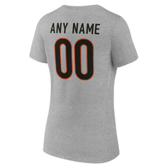 Women's Team Authentic Personalized Name & Number V-Neck T-Shirt - Cincinnati Bengals T-shirts