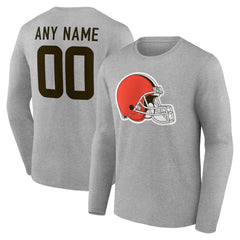 Team Authentic Personalized Name & Number Long Sleeve T-Shirt - Cleveland Browns T-shirts