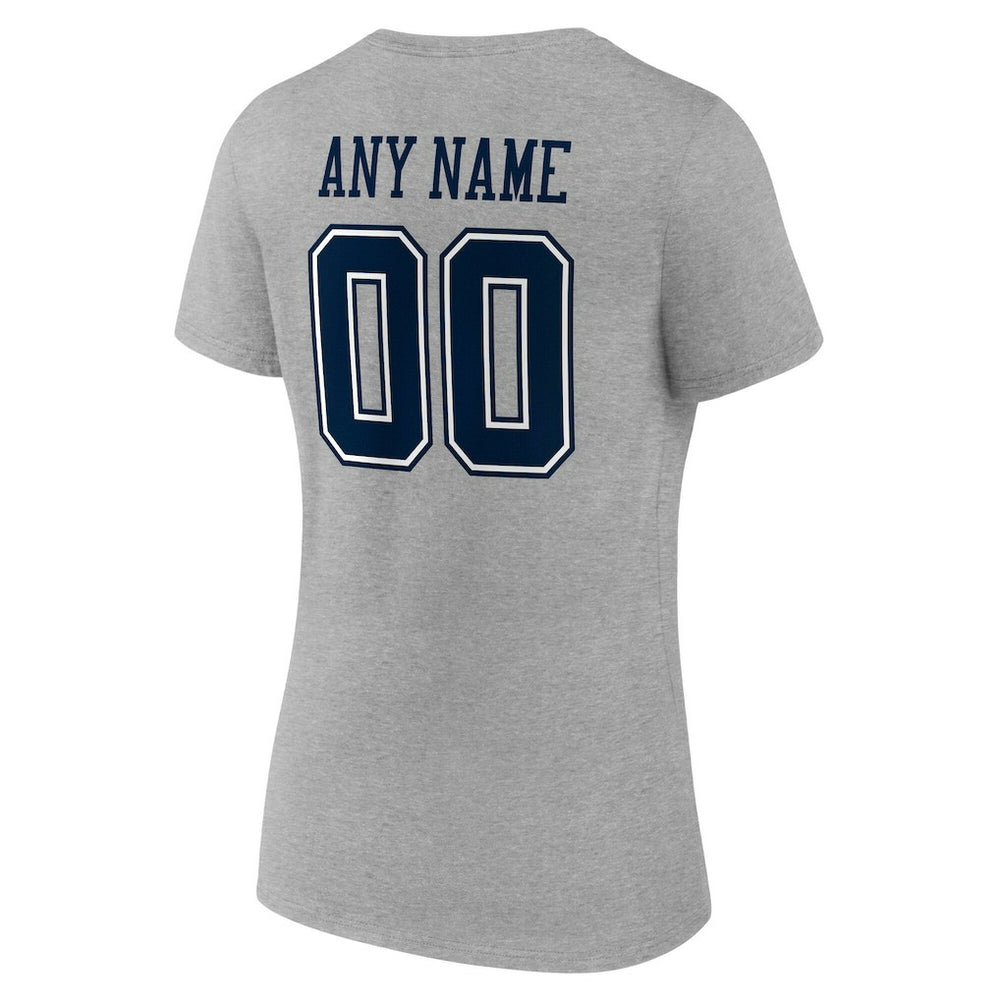 Women's Team Authentic Personalized Name & Number V-Neck T-Shirt - Dallas Cowboys T-shirts