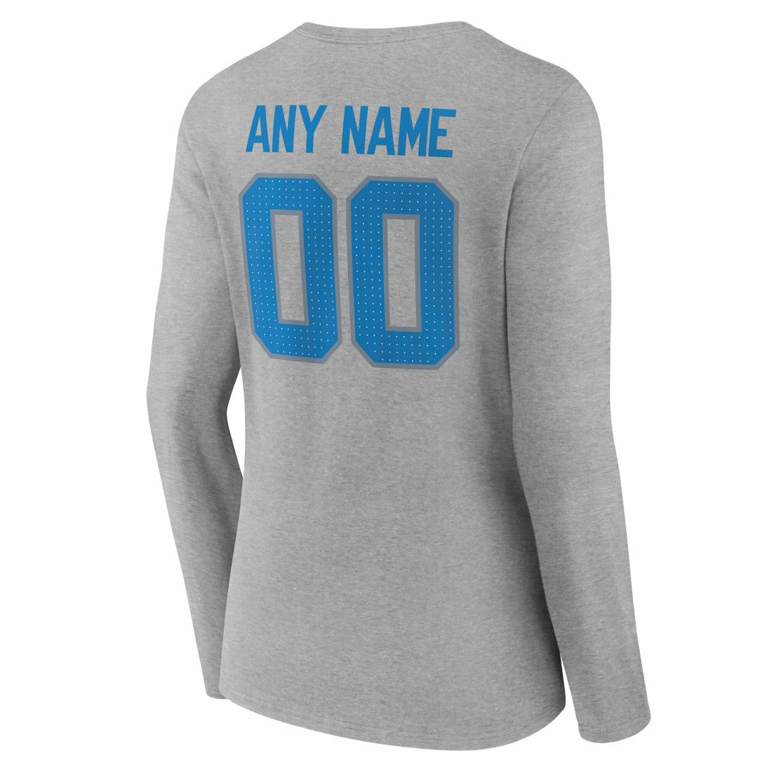 Women's Team Authentic Personalized Name & Number Long Sleeve V-Neck T-Shirt - Detroit Lions T-shirts