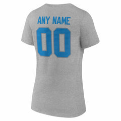 Women's Team Authentic Personalized Name & Number V-Neck T-Shirt - Detroit Lions T-shirts
