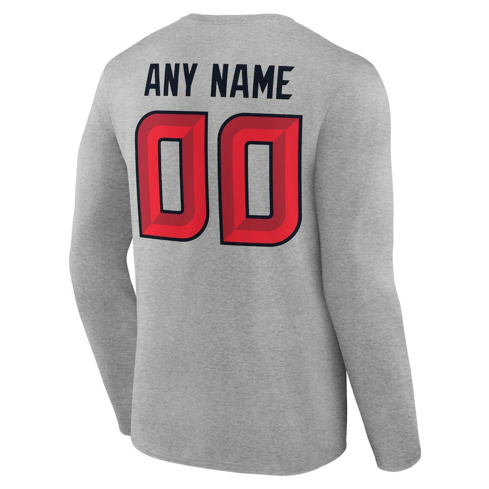 Team Authentic Personalized Name & Number Long Sleeve T-Shirt - Houston Texans T-shirts