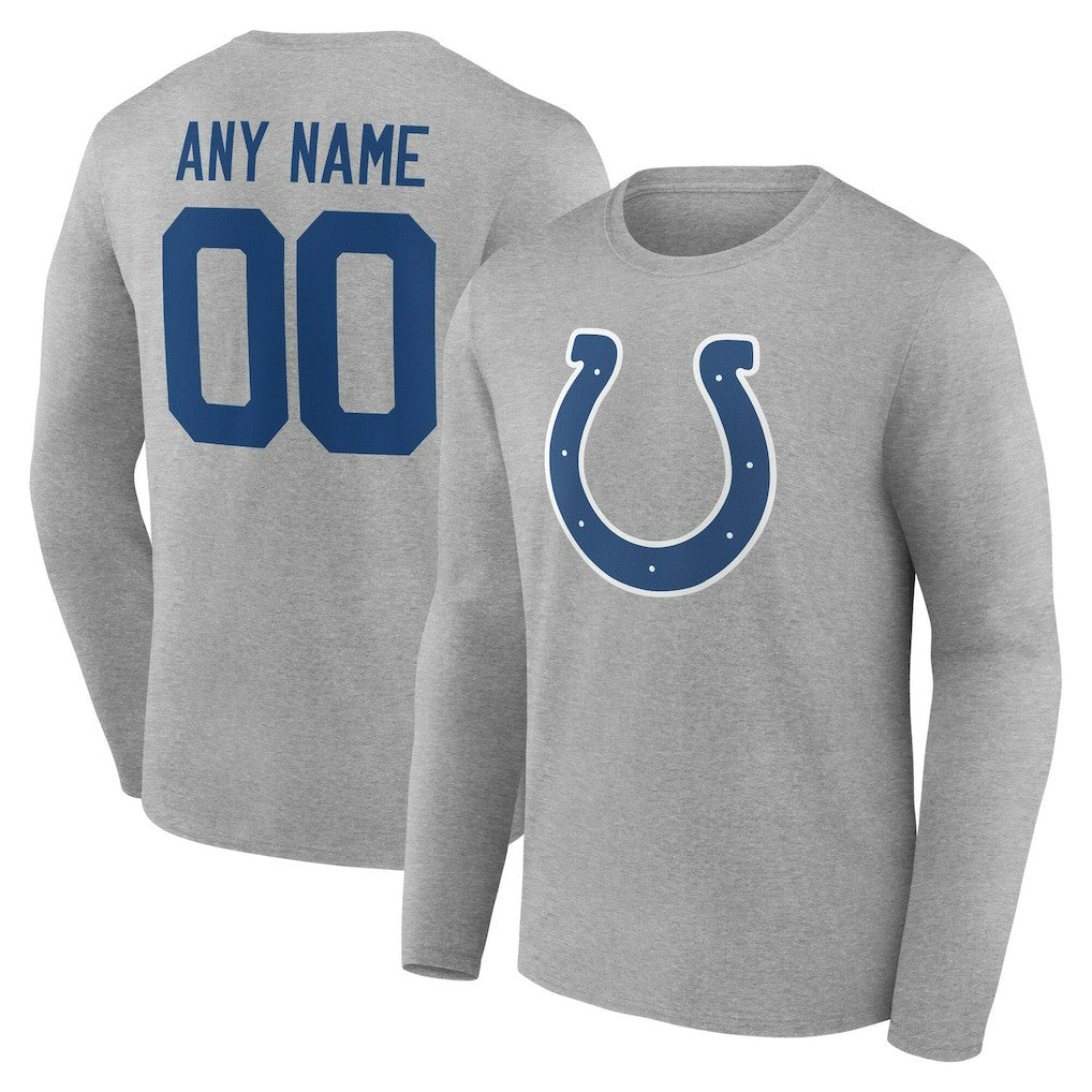 Team Authentic Personalized Name & Number Long Sleeve T-Shirt - Indianapolis Colts T-shirts