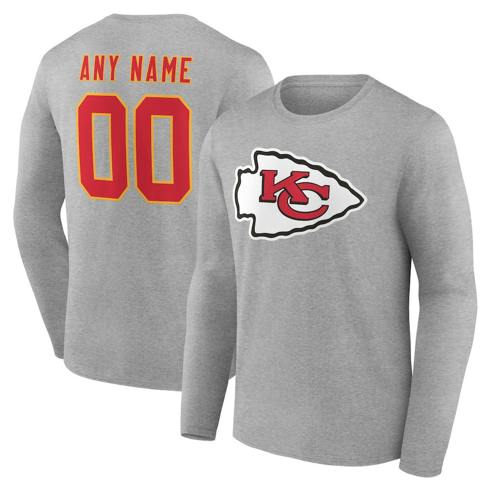 Team Authentic Personalized Name & Number Long Sleeve T-Shirt - Kansas City Chiefs T-shirts