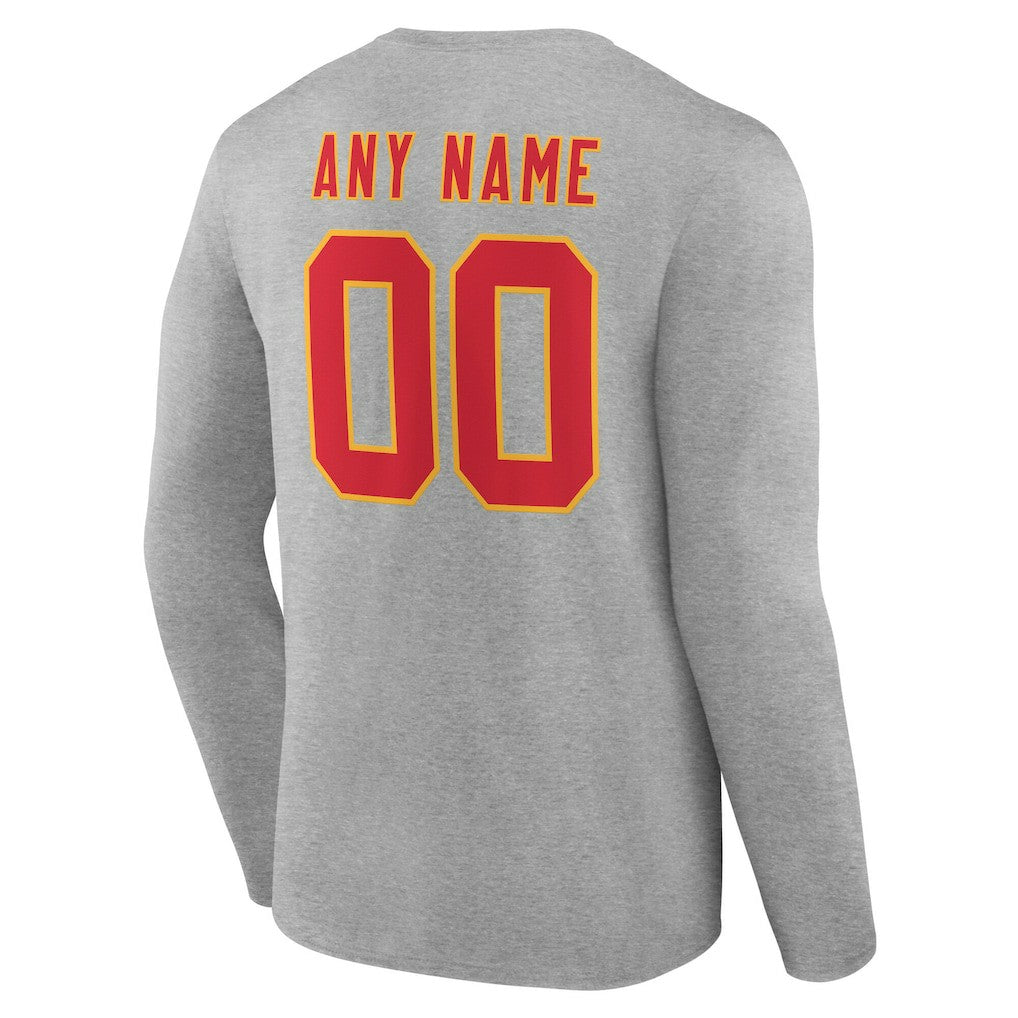 Team Authentic Personalized Name & Number Long Sleeve T-Shirt - Kansas City Chiefs T-shirts