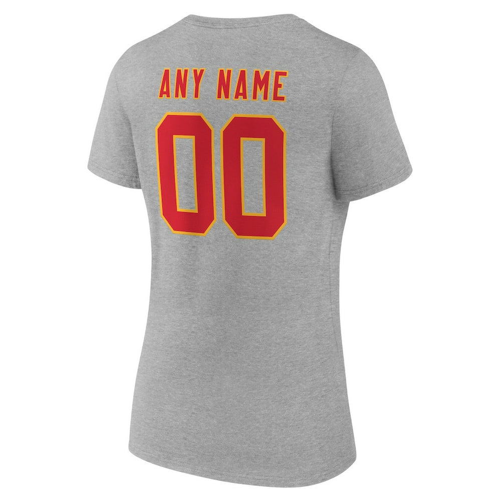 Women's Team Authentic Personalized Name & Number V-Neck T-Shirt - Kansas City Chiefs T-shirts
