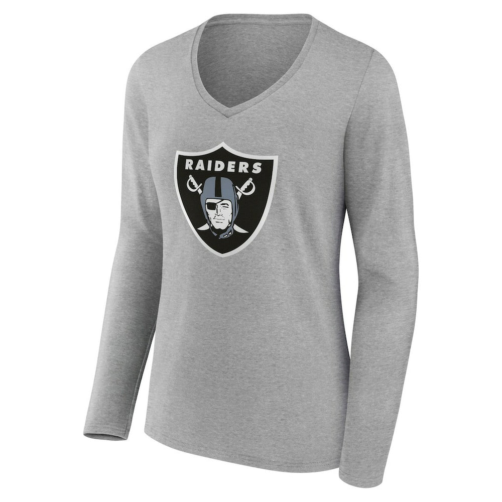 Women's Team Authentic Personalized Name & Number Long Sleeve V-Neck T-Shirt - Las Vegas Raiders T-shirts