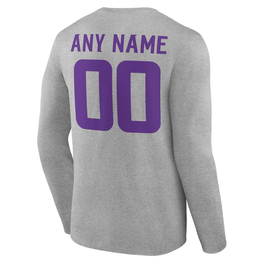 Team Authentic Personalized Name & Number Long Sleeve T-Shirt - Minnesota Vikings T-shirts