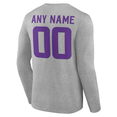 Team Authentic Personalized Name & Number Long Sleeve T-Shirt - Minnesota Vikings T-shirts