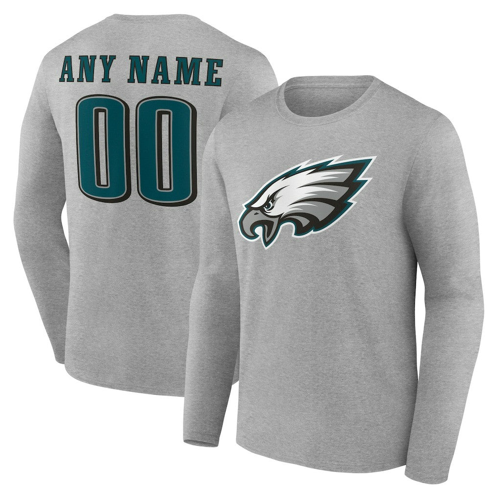 Team Authentic Personalized Name & Number Long Sleeve T-Shirt - Philadelphia Eagles T-shirts