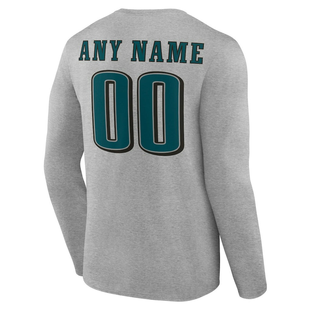 Team Authentic Personalized Name & Number Long Sleeve T-Shirt - Philadelphia Eagles T-shirts