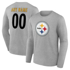 Team Authentic Personalized Name & Number Long Sleeve T-Shirt - Pittsburgh Steelers T-shirts
