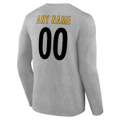 Team Authentic Personalized Name & Number Long Sleeve T-Shirt - Pittsburgh Steelers T-shirts