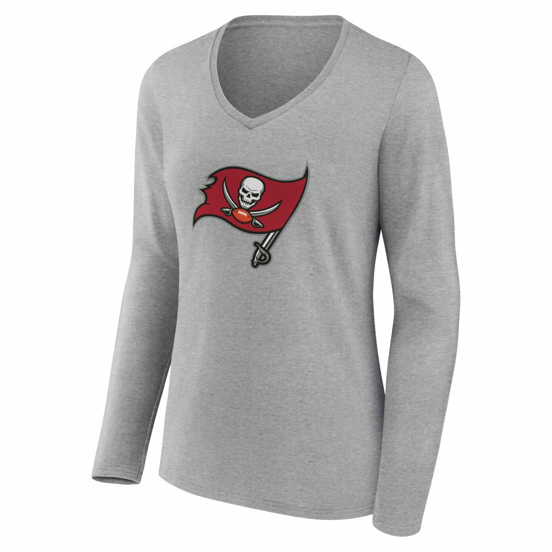 Women's Team Authentic Personalized Name & Number Long Sleeve V-Neck T-Shirt - Tampa Bay Buccaneers T-shirts