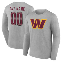 Team Authentic Personalized Name & Number Long Sleeve T-Shirt - Washington Commanders T-shirts