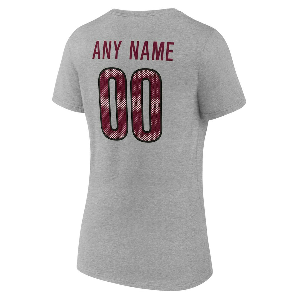 Women's Team Authentic Personalized Name & Number V-Neck T-Shirt - Washington Commanders T-shirts