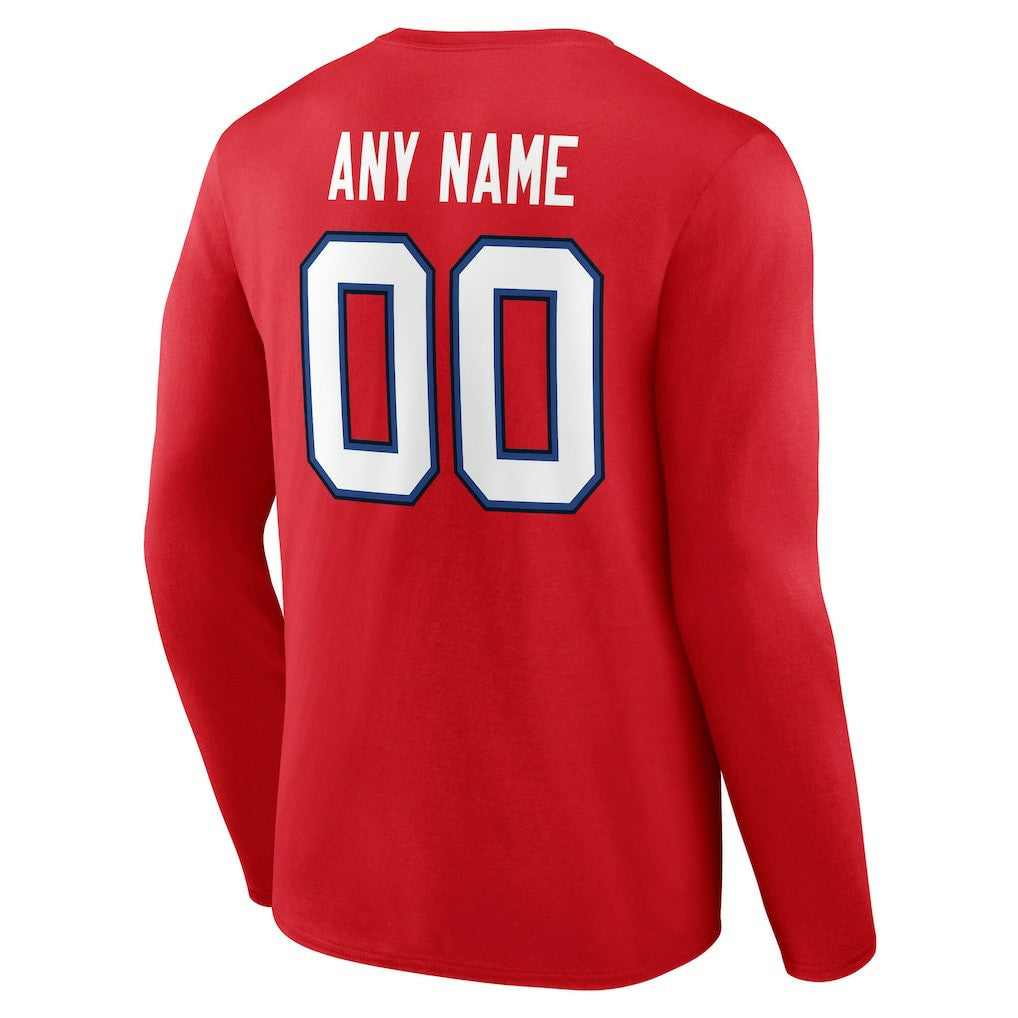 Team Authentic Personalized Name & Number Long Sleeve T-Shirt - Buffalo Bills T-shirts