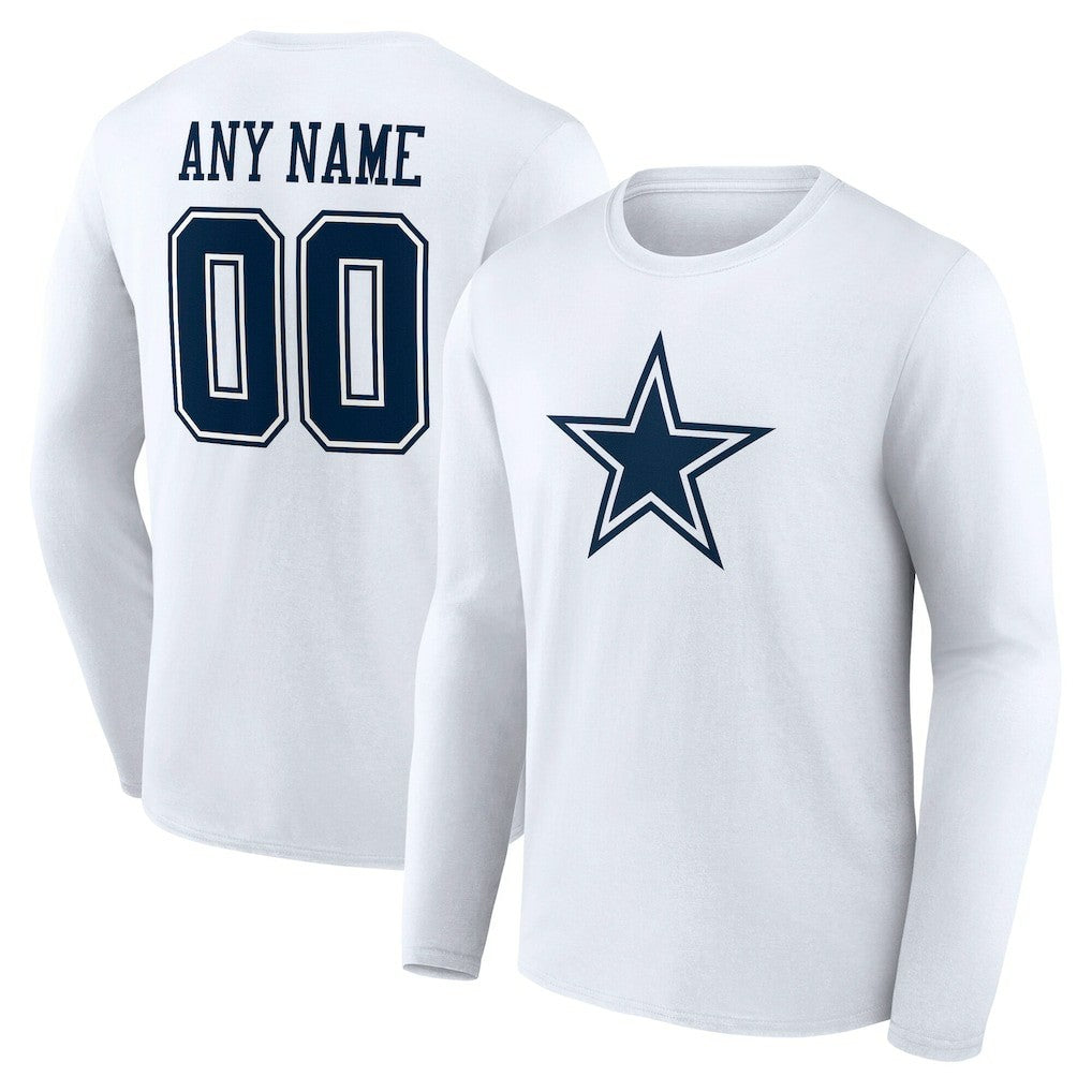 Team Authentic Personalized Name & Number Long Sleeve T-Shirt - Dallas Cowboys T-shirts